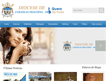 Tablet Screenshot of dioceseprocopense.org.br